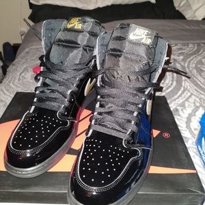 Size 14 Jordan 1 Black and Metallic Gold